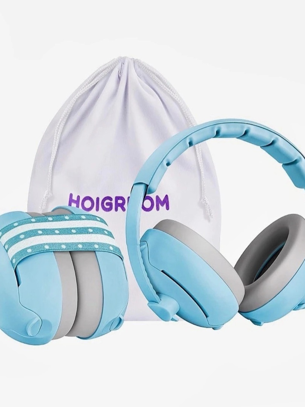 HOIGROM 2-in-1 Baby Earmuffs for Hearing Preservation Baby Noise-Reducing
